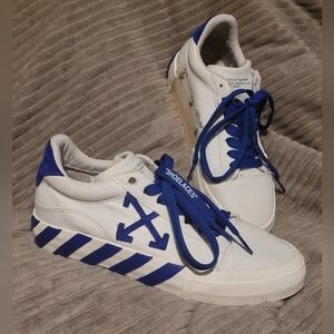 Off-White Virgil Abloh Low Vulcanized Canvas Sneakers EU 39 Mens-6 Womens-8.5